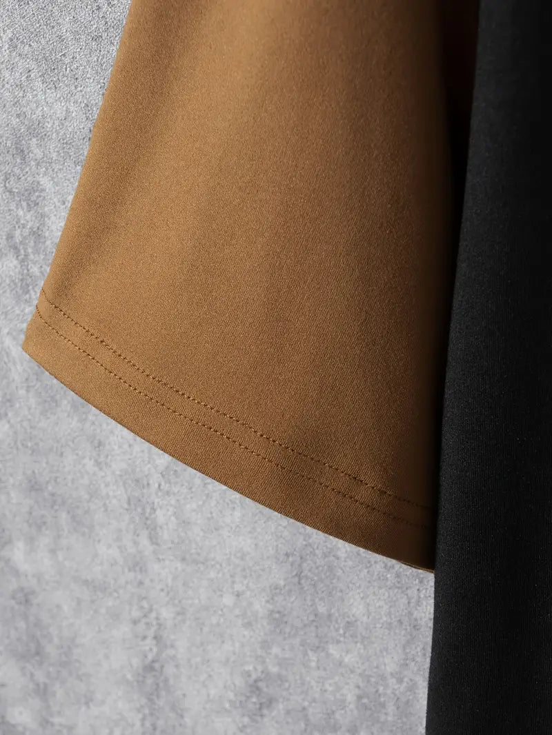 Robert - stylisches farbblock-t-shirt mit kurzen armeln und rundhalsausschnitt