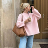 Aria™ - Rosa Pullover mit Rundhalsausschnitt