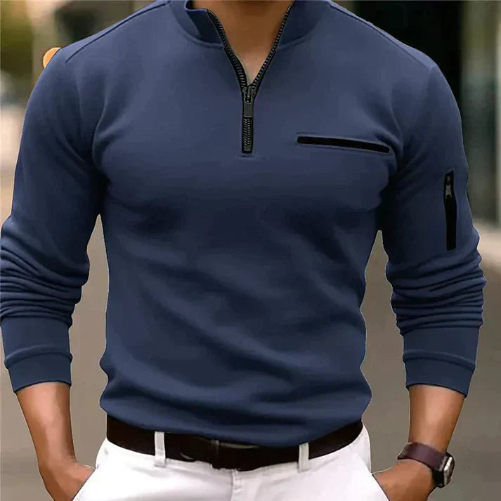 Arkin – poloshirt mit viertelreißverschluss für herren!