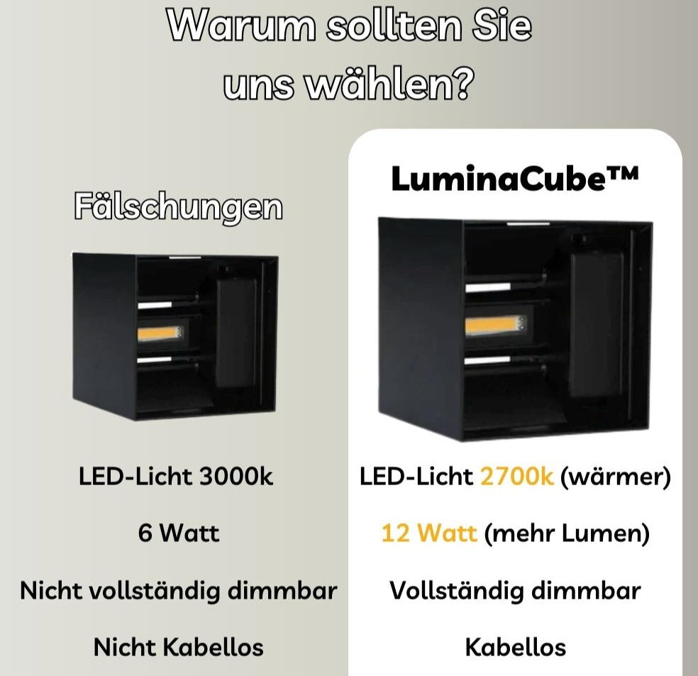 LuminaCube™ - Die kabellose und luxuriöse Wandleuchte!